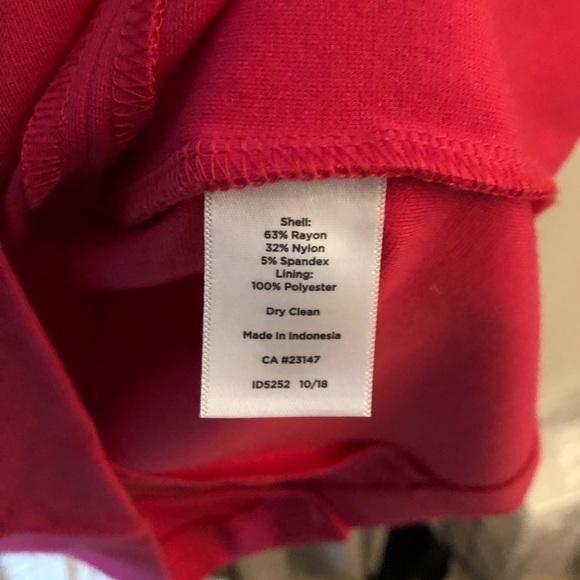 NWT Talbots Pink Small V Neck Sleeveless Sheath Dress Size 10 - Picture 15 of 16